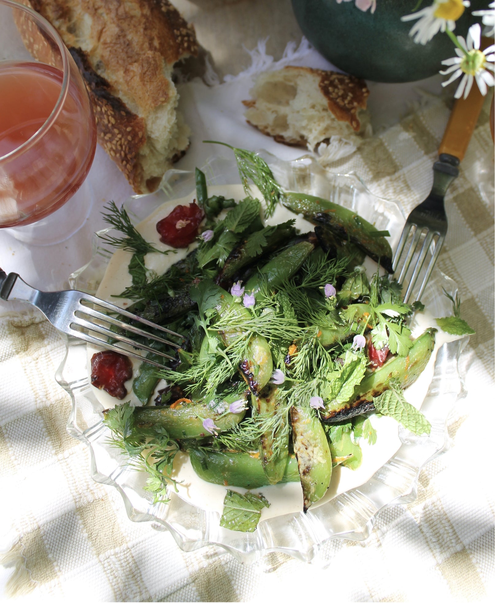 Spring Salad with Sugar Snap Peas and Beets